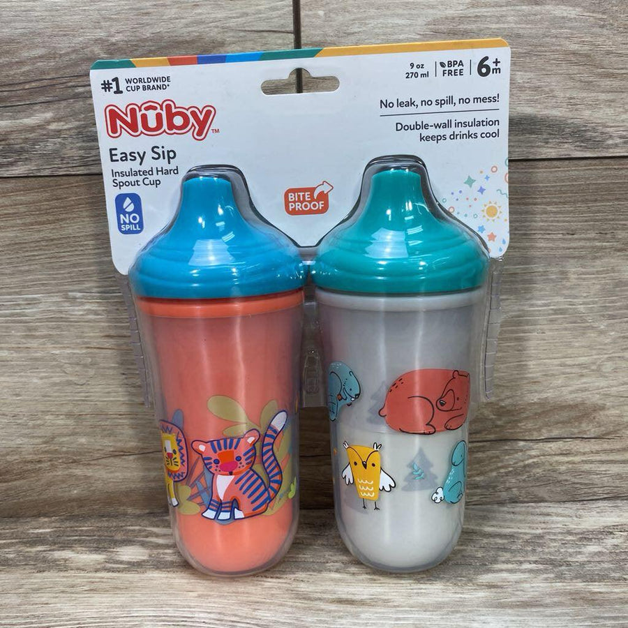 NEW Nuby 2Pk 9oz Easy Sip Double-Wall Insulation Hard Spout Cup - Me 'n Mommy To Be