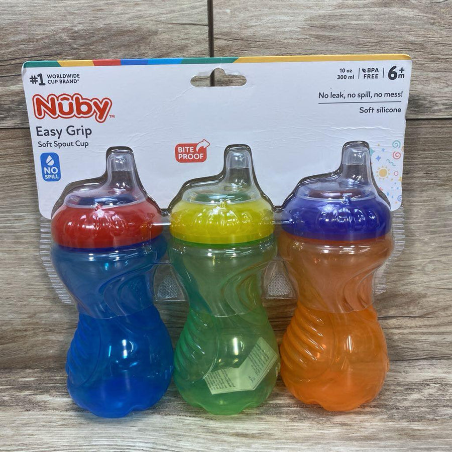 NEW Nuby 3pk Easy Grip Soft Spout Cup - Me 'n Mommy To Be