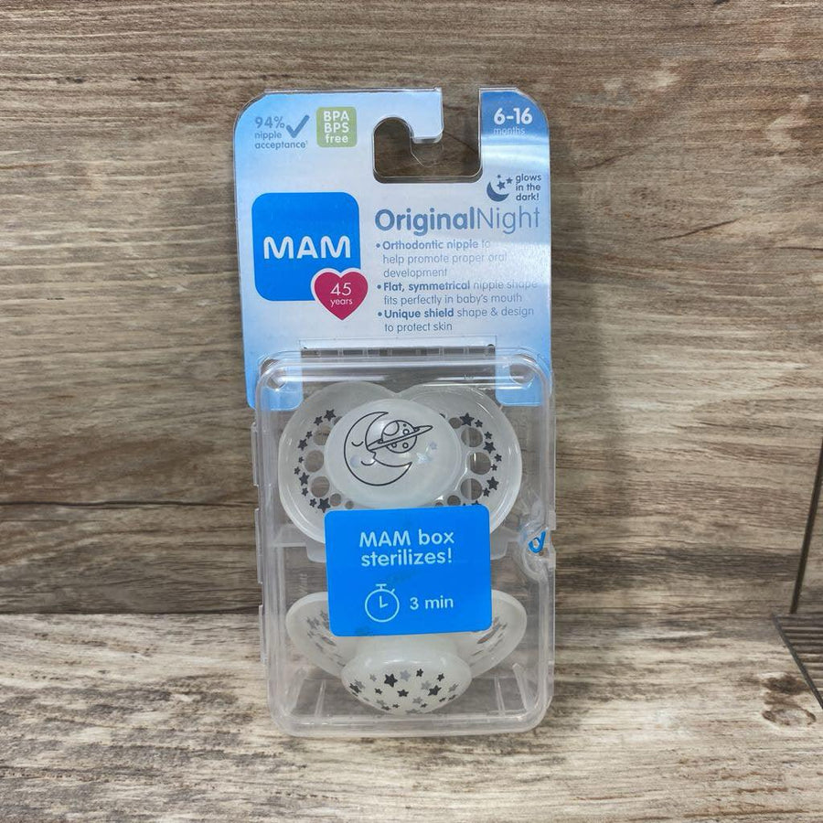 NEW MAM 2pk Original Night Pacifiers - Me 'n Mommy To Be