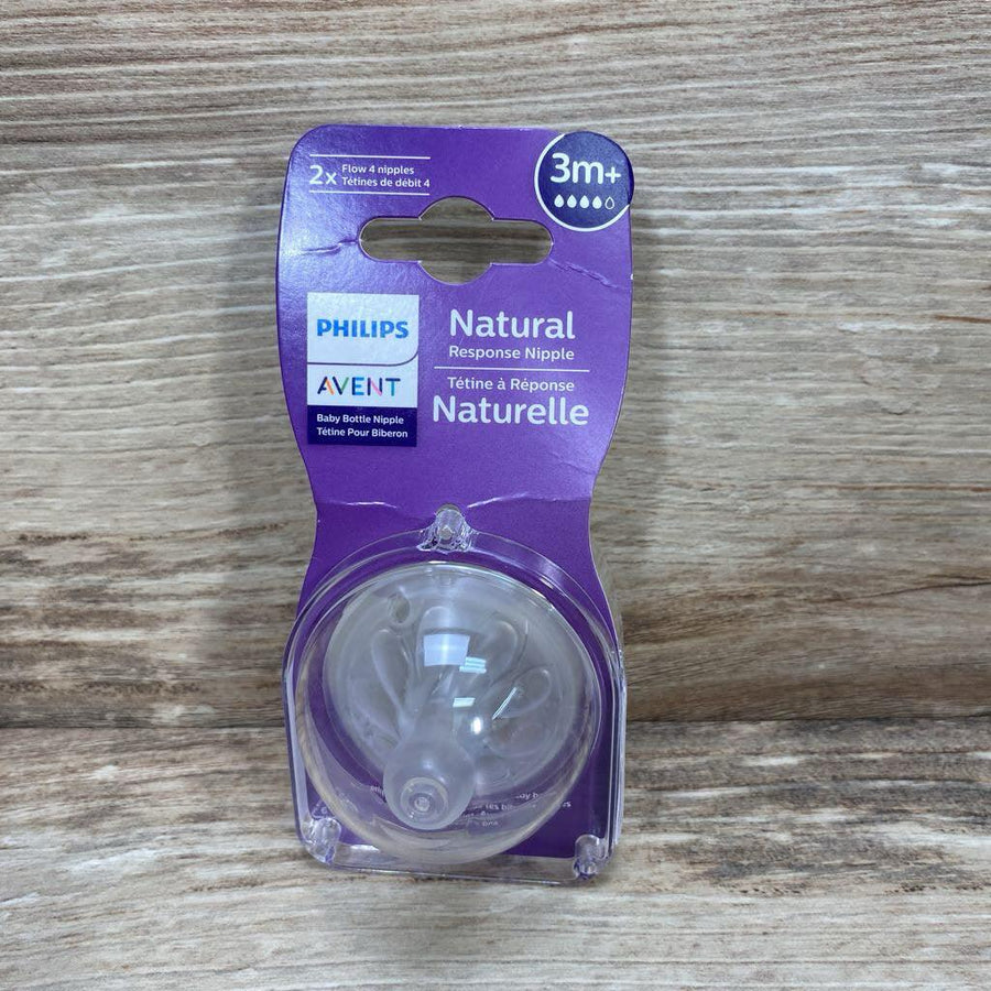 NEW Avent 2pk Natural Response Baby Bottle Nipples - Me 'n Mommy To Be