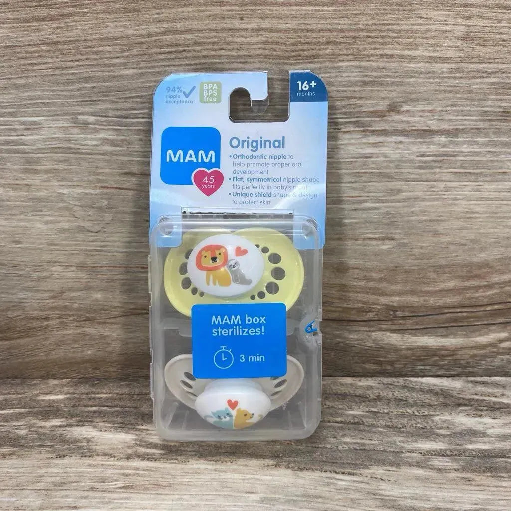NEW MAM 2pk Original Deco Pacifiers 16m+ - Me 'n Mommy To Be