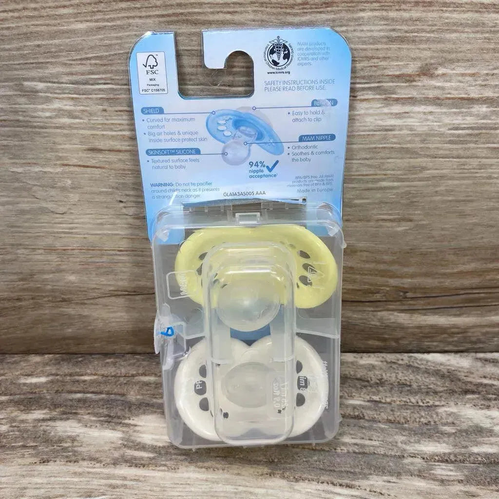 NEW MAM 2pk Original Deco Pacifiers 16m+ - Me 'n Mommy To Be