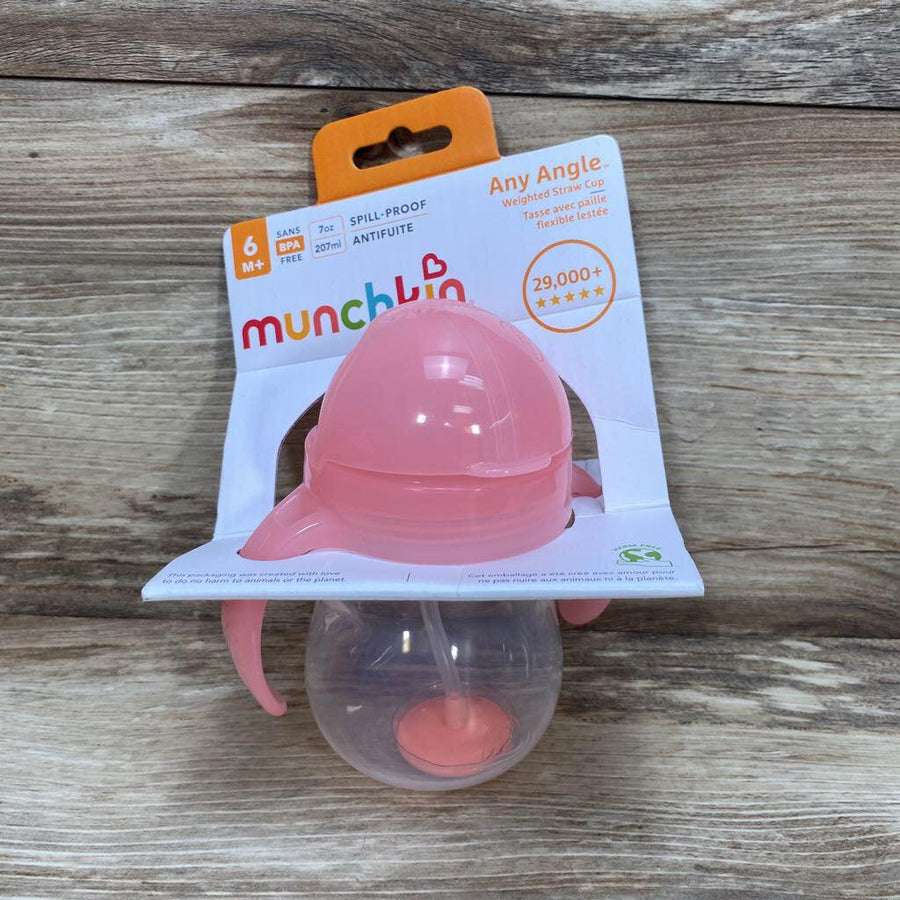 NEW Munchkin Any Angle Weighted Straw Cup 7oz - Me 'n Mommy To Be