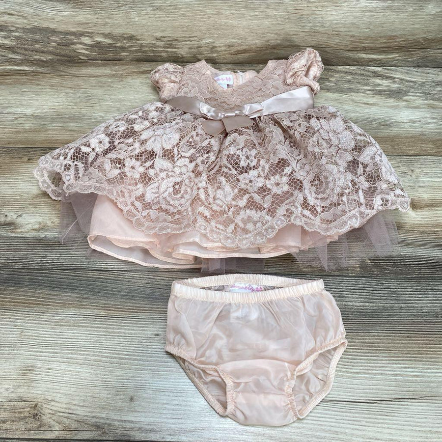 Bonnie Baby 2pc Lace Dress & Bloomers sz 3-6m - Me 'n Mommy To Be