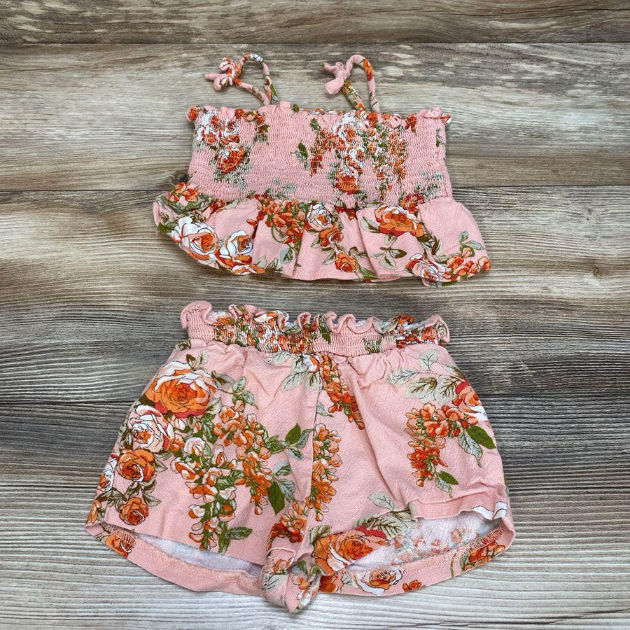 Bonnie Baby 2pc Floral Smocked Top & Shorts sz 24m - Me 'n Mommy To Be