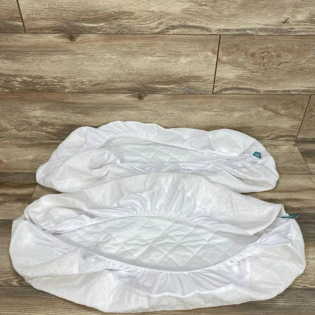 Biloban 2pk Waterproof Quilted Bassinet Mattress Pad Cover - Me 'n Mommy To Be