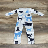 Monica + Andy Dog Print Footless Sleeper sz 6-9m - Me 'n Mommy To Be