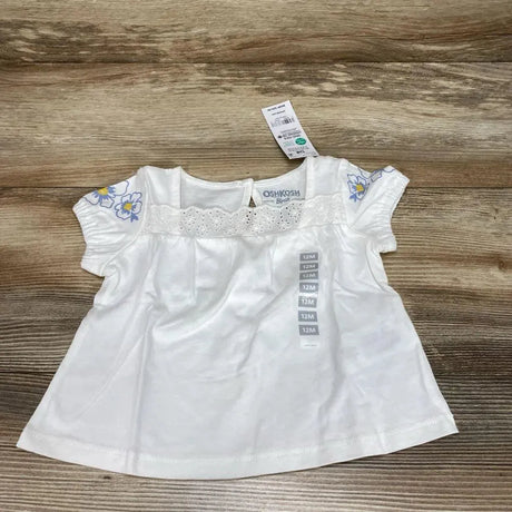 NEW OshKosh Eyelet Trim Shirt sz 12m - Me 'n Mommy To Be