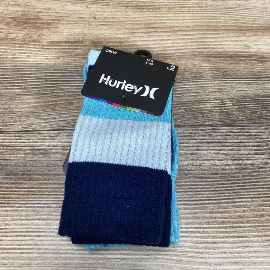 NEW Hurley 2pk Crew Socks sz 3-5Y - Me 'n Mommy To Be
