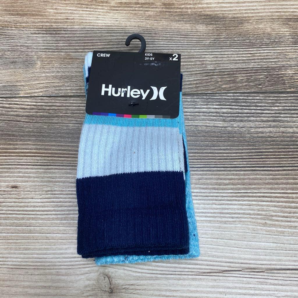 NEW Hurley 2pk Crew Socks sz 3-5Y - Me 'n Mommy To Be