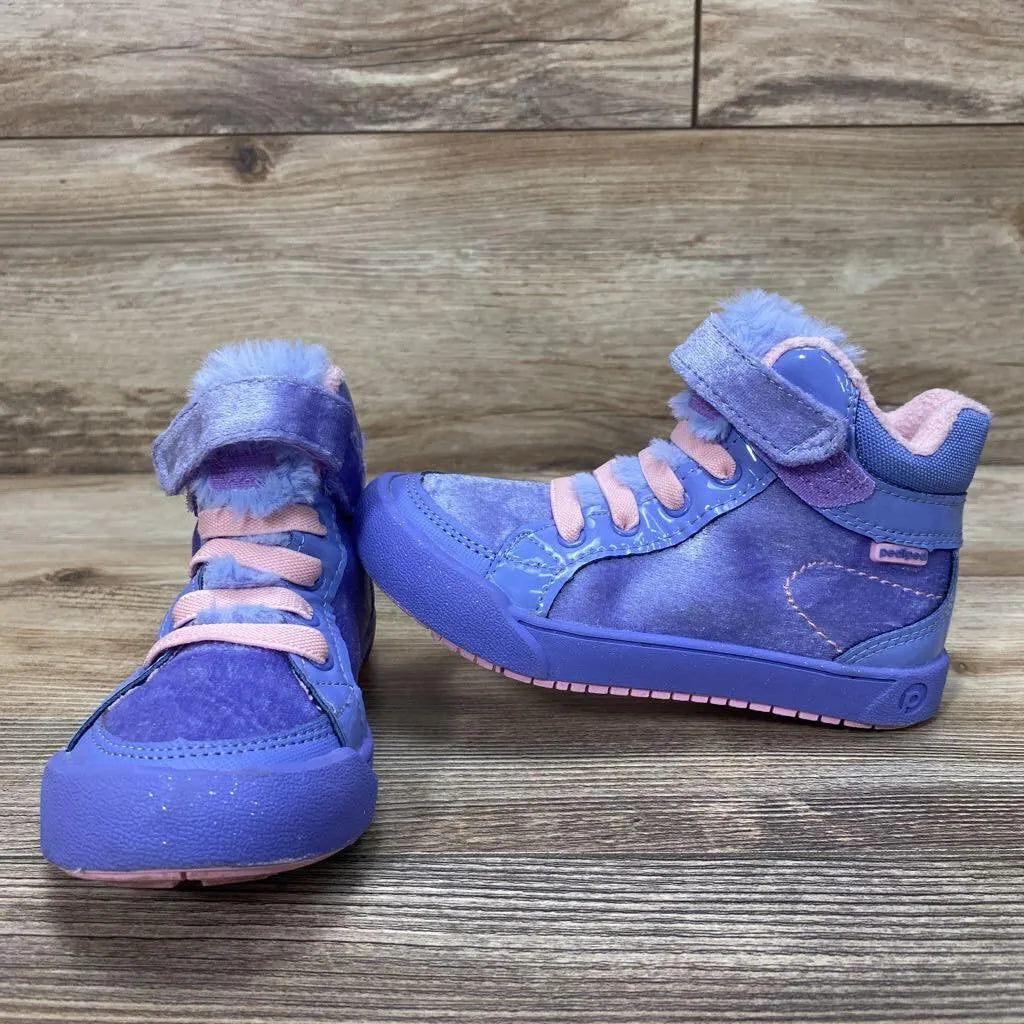 Pediped Flex Logan Perriwinkle High Top Sneakers sz 9-9.5c - Me 'n Mommy To Be