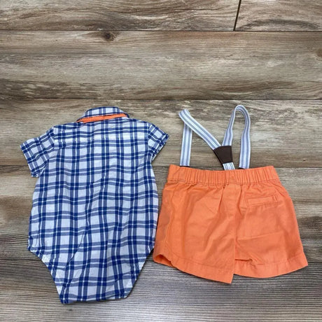 Just One You 4Pc Plaid Button-Up Suspender Set sz 3m - Me 'n Mommy To Be