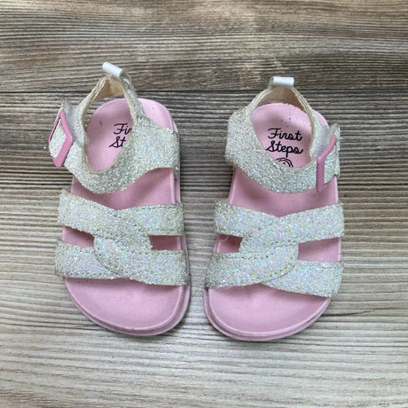 First Steps Glitter Strap Sandals sz 4c - Me 'n Mommy To Be