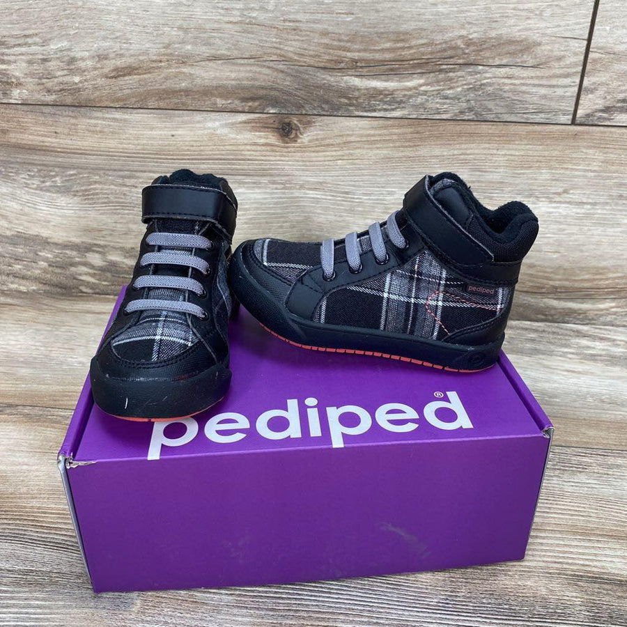NEW Pediped Flex Logan Plaid High Top Sneakers sz 9-9.5c - Me 'n Mommy To Be