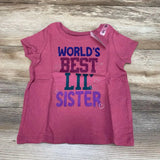 NEW Children's Place World's Best Lil' Sister Shirt sz 2T - Me 'n Mommy To Be