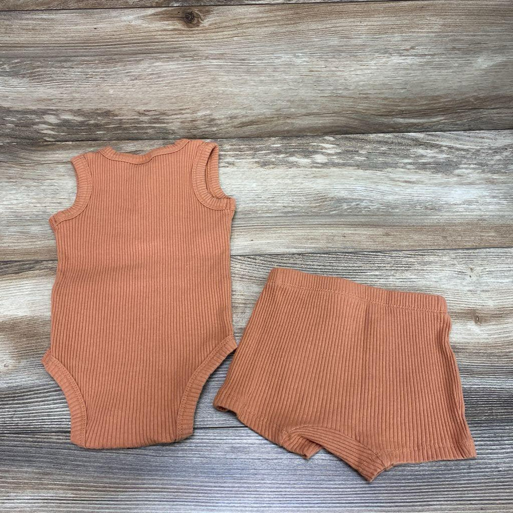Okie Dokie 2pc Ribbed Bodysuit & Shorts Outfit sz 9m - Me 'n Mommy To Be