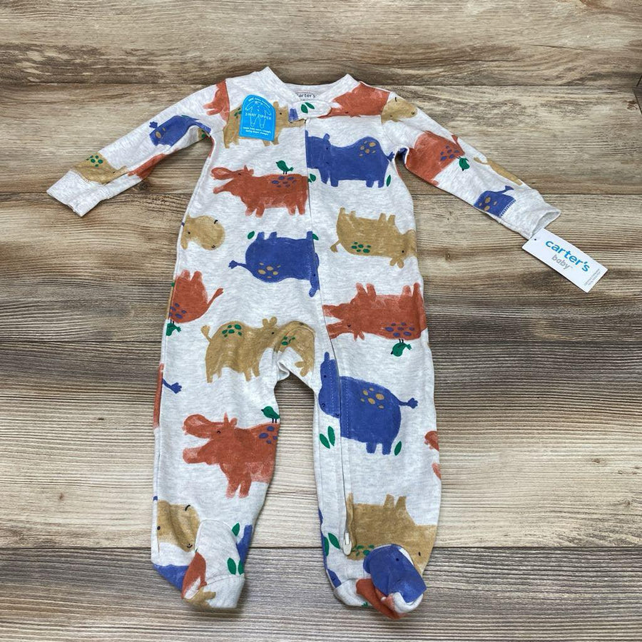 NEW Carter's Hippo Print Sleeper sz 9m - Me 'n Mommy To Be