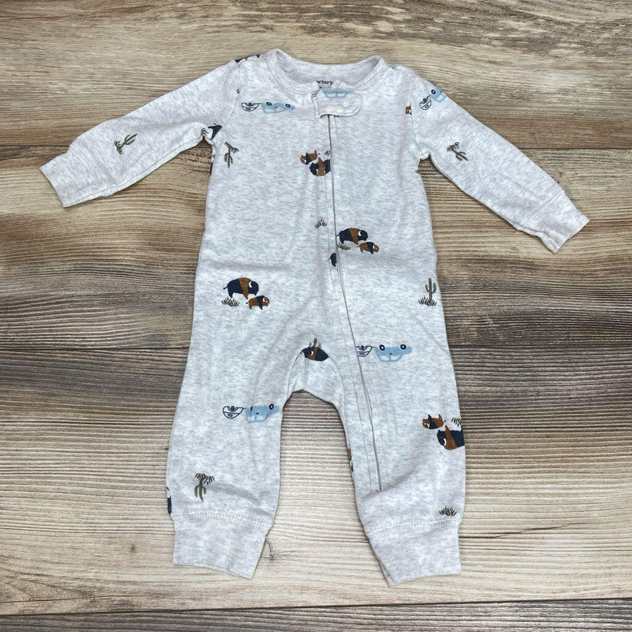 Carter's Buffalo Print Footless Sleeper sz 3m - Me 'n Mommy To Be
