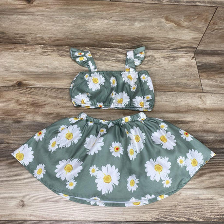 2pc Floral Cropped Top & Skirt sz 12-18m - Me 'n Mommy To Be