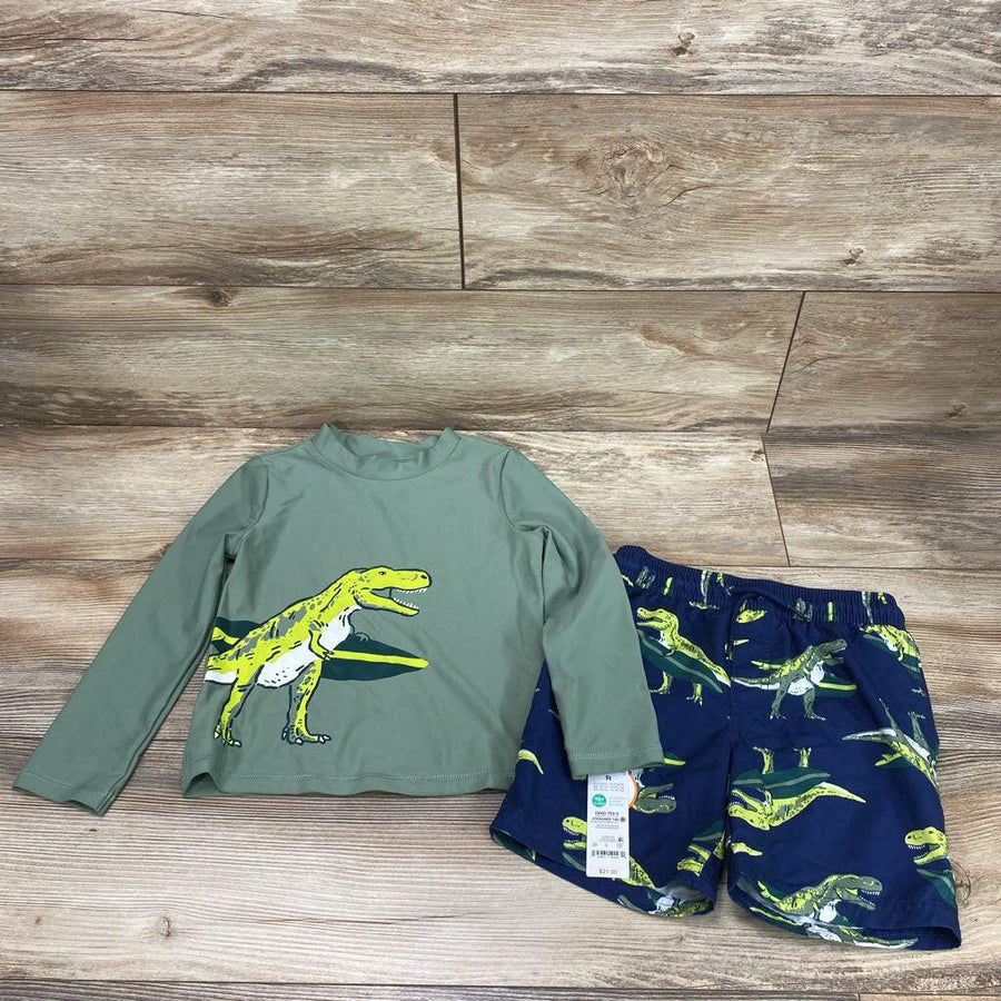NEW Just One You 2pc Dino Rashguard Set sz 5T - Me 'n Mommy To Be