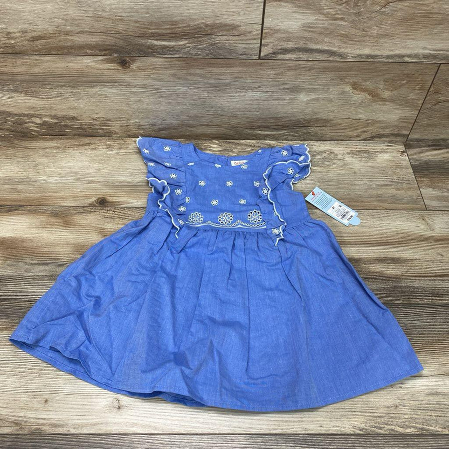 NEW Cat & Jack Chambray Eyelet Dress sz 3T - Me 'n Mommy To Be