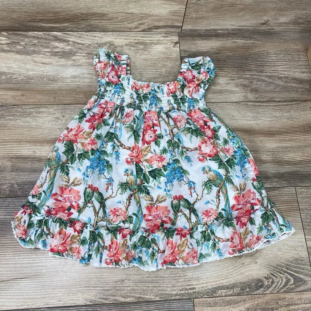 Janie & Jack The Abigail Smocked Tropical Dress sz 12-18m - Me 'n Mommy To Be