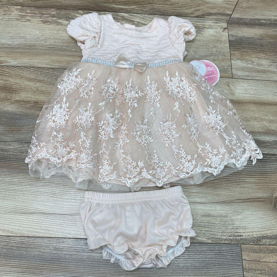 NEW Nannette Baby 2pc Embroidered Dress & Bloomers sz 18m - Me 'n Mommy To Be