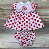 Disney Store 2pc Minnie Polka Dot Dress & Bloomers sz NB - Me 'n Mommy To Be