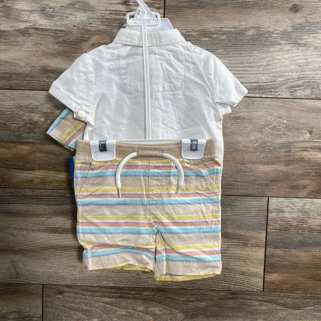 NEW Caribbean Joe 3pc Button Up Bodysuit Set sz 6m - Me 'n Mommy To Be