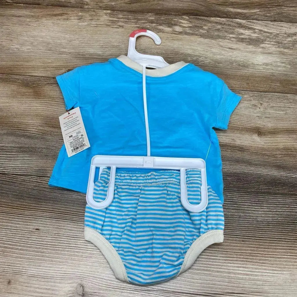 NEW Cat & Jack 2pc Beach Baby Top & Bloomers sz NB - Me 'n Mommy To Be