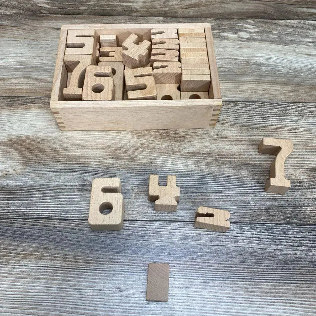 SumBlox STEM Solid Wood Numbers Building Blocks - Me 'n Mommy To Be