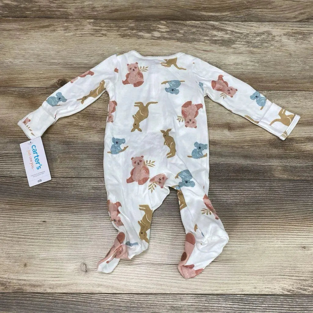 NEW Just One You Koalas & Kangaroos Print Sleeper sz NB - Me 'n Mommy To Be