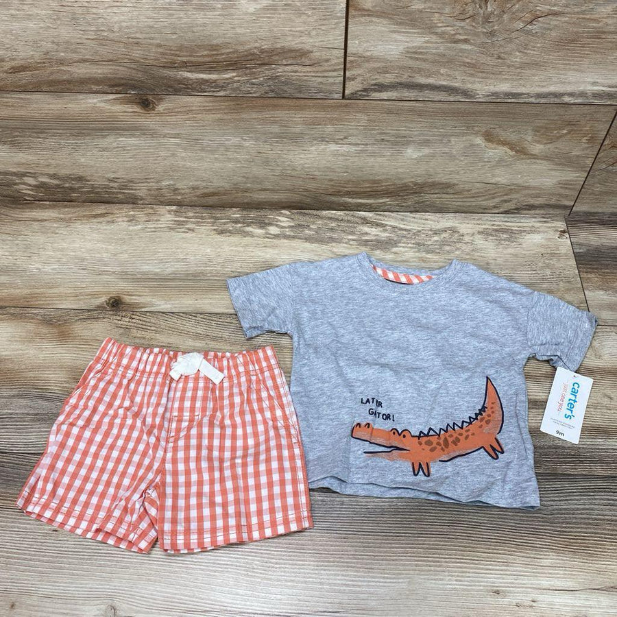 NEW Just One You 2pc Later Gator Shirt & Shorts sz 9m - Me 'n Mommy To Be