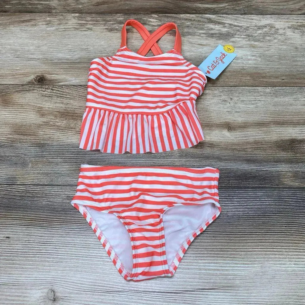 NEW Cat & Jack 2pc Striped Swimsuit sz 18m - Me 'n Mommy To Be