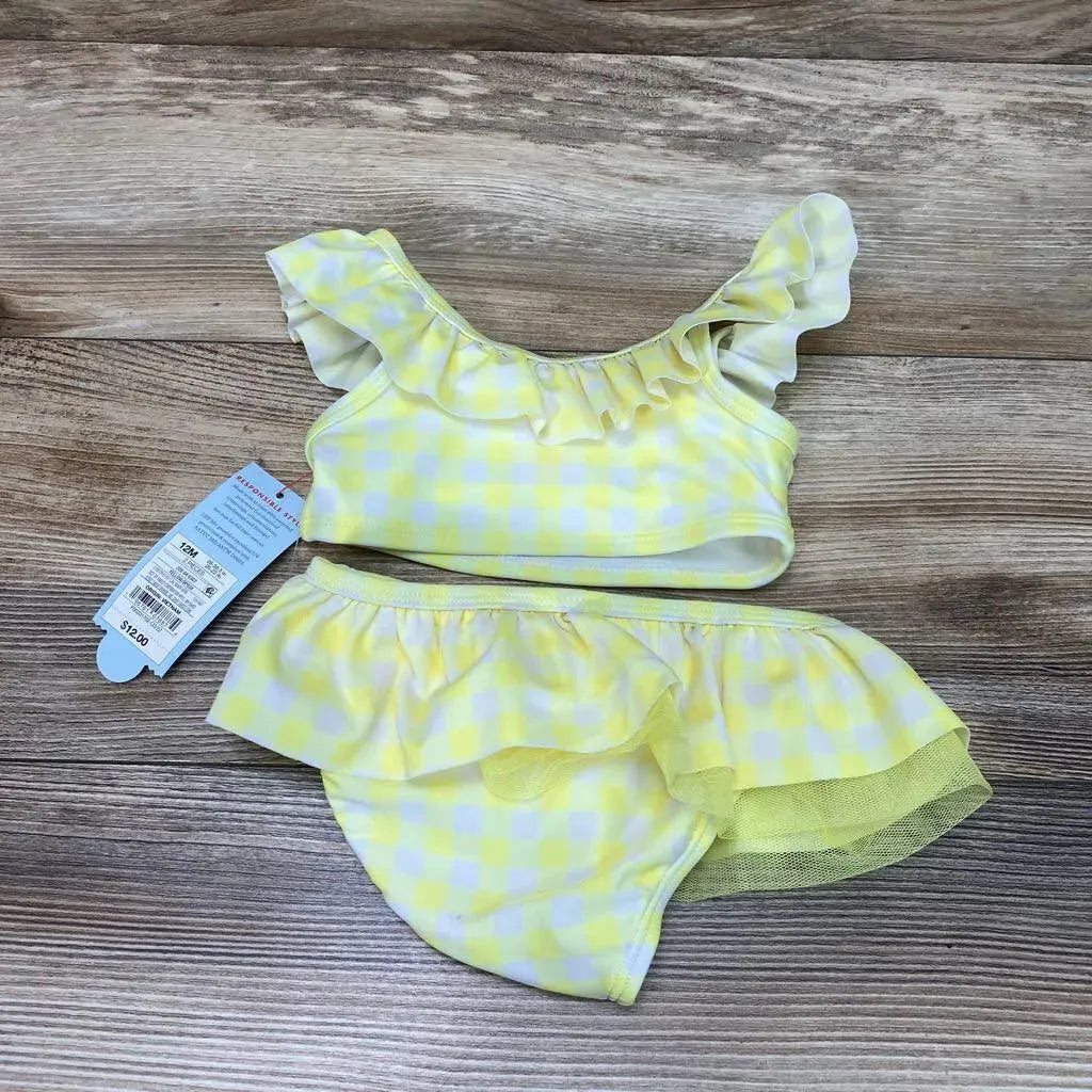 NEW Cat & Jack 2pc Gingham Bikini Set sz 12m - Me 'n Mommy To Be