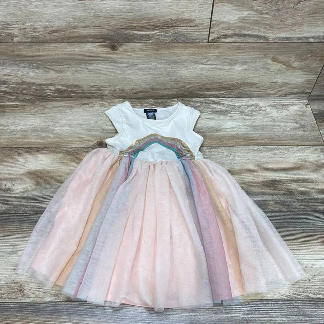 Zunie Cap Sleeve Rainbow Tulle Dress sz 4T - Me 'n Mommy To Be