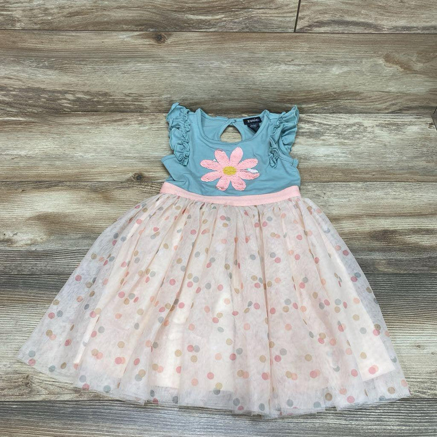 Zunie Ruffle Floral Tulle Dress sz 4T - Me 'n Mommy To Be