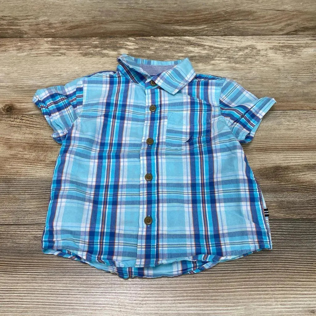 Nautica Plaid Button Up Shirt sz 18m - Me 'n Mommy To Be