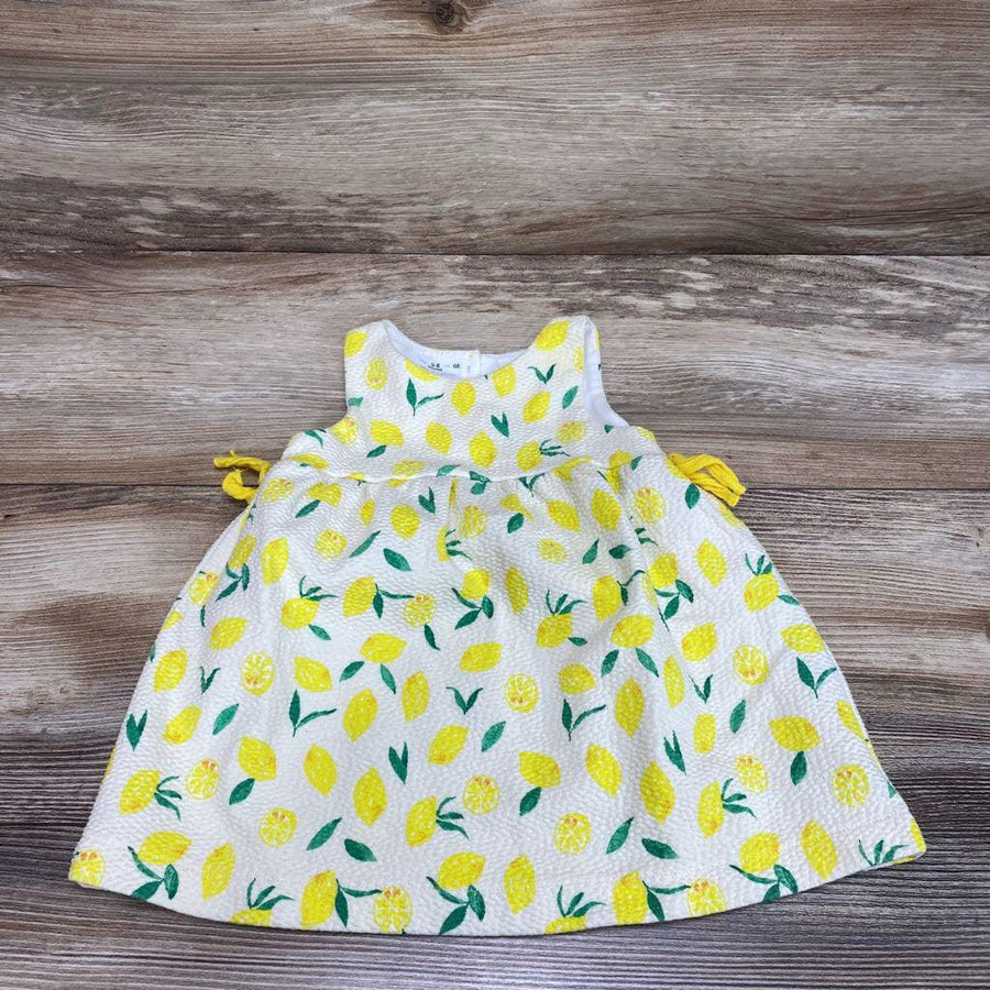 Zara Lemon Print Dress sz 3-6m - Me 'n Mommy To Be