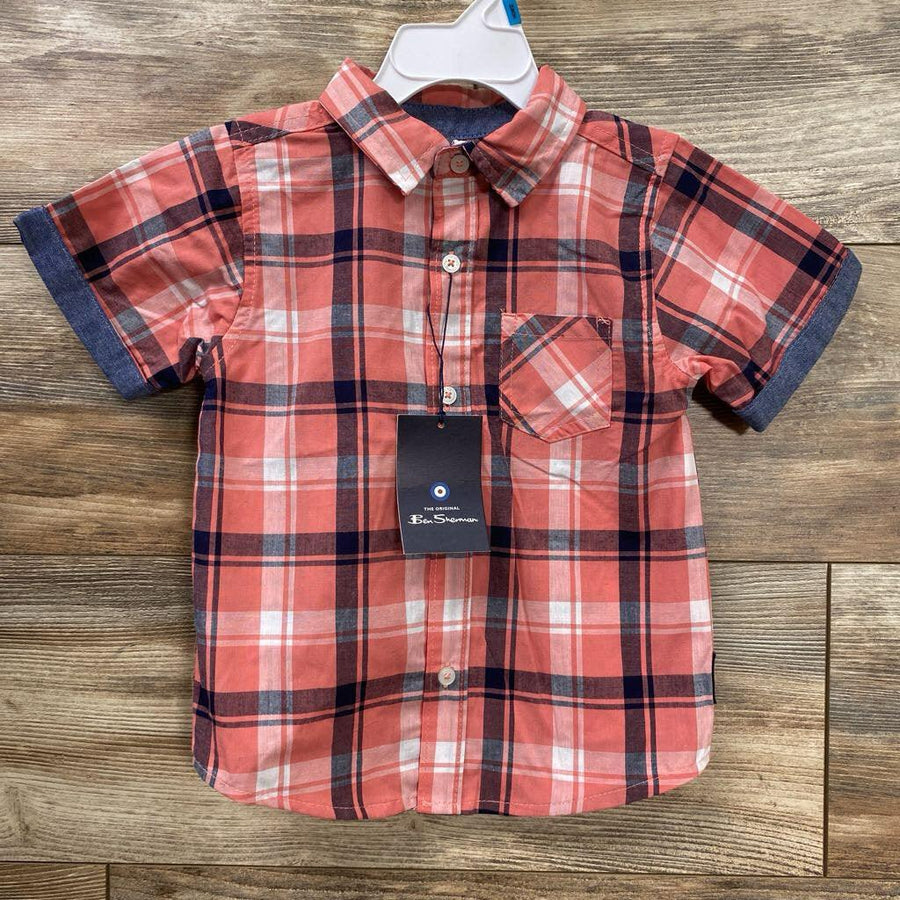 NEW Ben Sherman Plaid Button Up Shirt sz 24m - Me 'n Mommy To Be