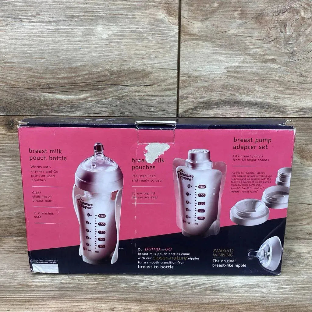 NEW Tommee Tippee Pump And Go Breast Milk Starter Set - Me 'n Mommy To Be