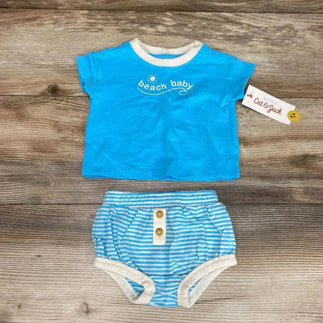 NEW Cat & Jack 2pc Beach Baby Top & Bloomers sz 0-3m - Me 'n Mommy To Be