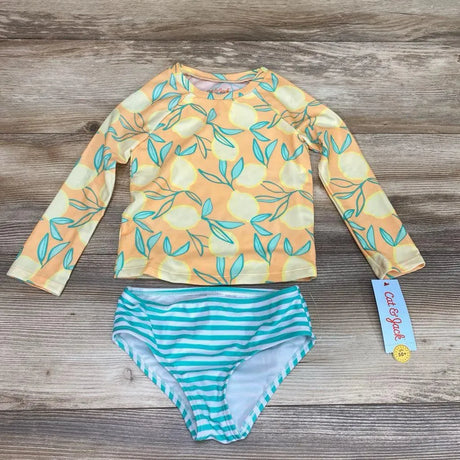 NEW Cat & Jack 2pc Lemon Print Rashguard Set sz 4T - Me 'n Mommy To Be