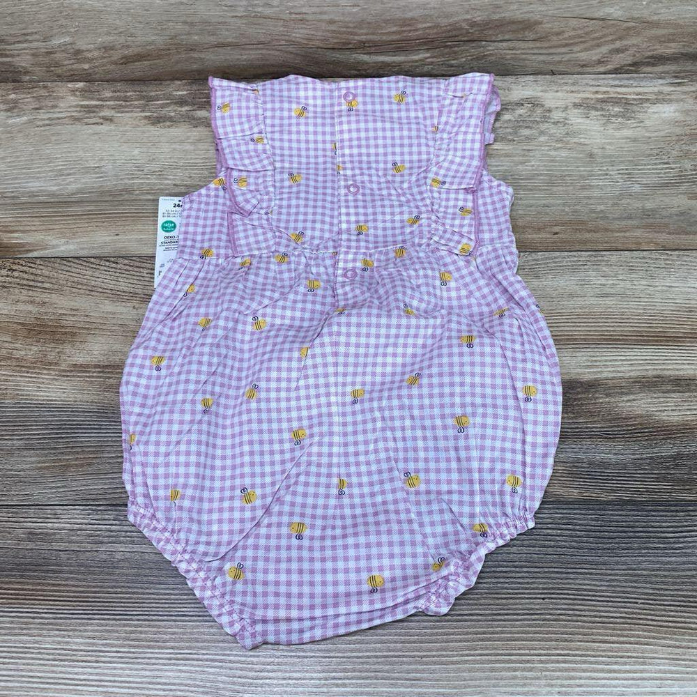 NEW Cat & Jack Gingham Bee Romper sz 24M - Me 'n Mommy To Be