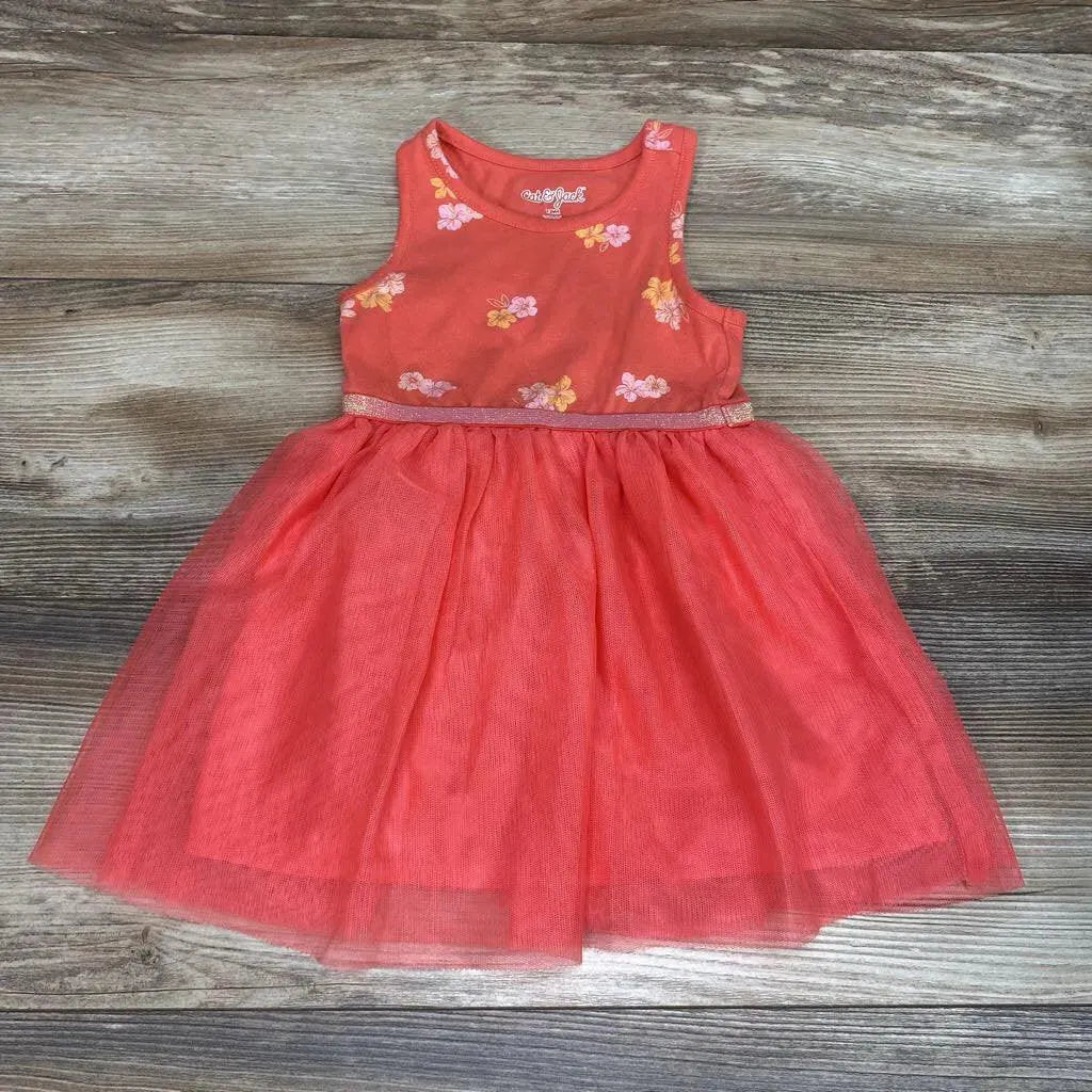 Cat & Jack Floral Tank Tulle Dress sz 18m - Me 'n Mommy To Be