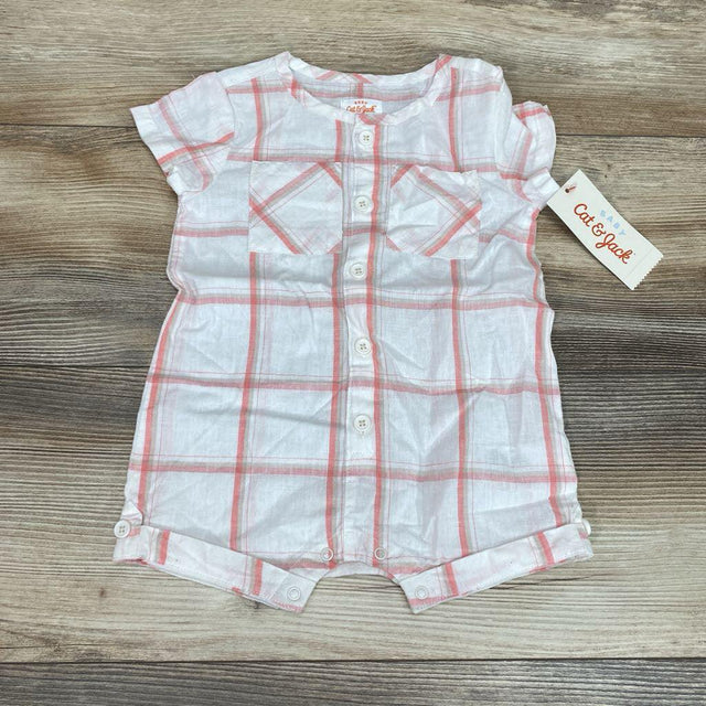 NEW Cat & Jack Plaid Shortie Romper sz 3-6m - Me 'n Mommy To Be