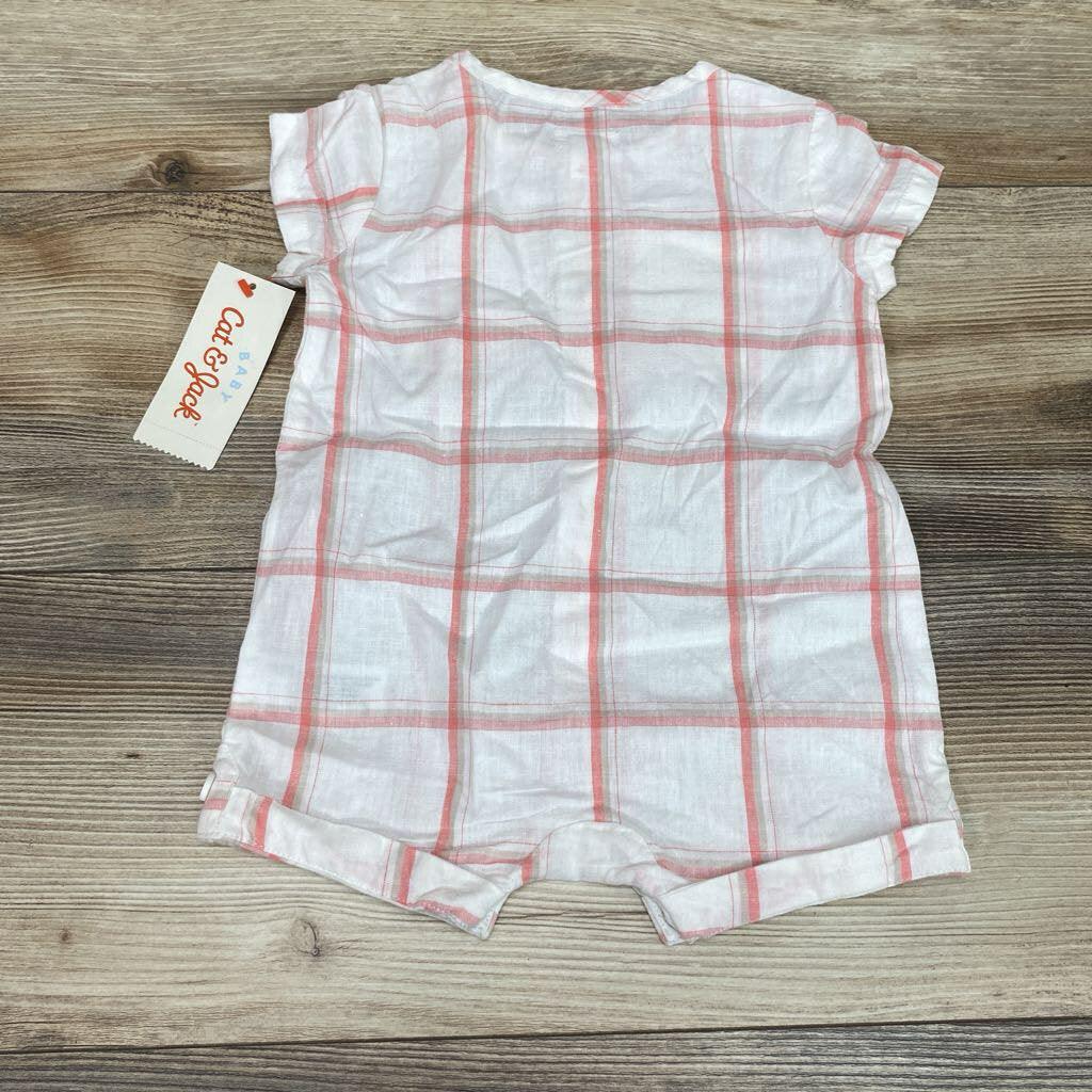 NEW Cat & Jack Plaid Shortie Romper sz 3-6m - Me 'n Mommy To Be