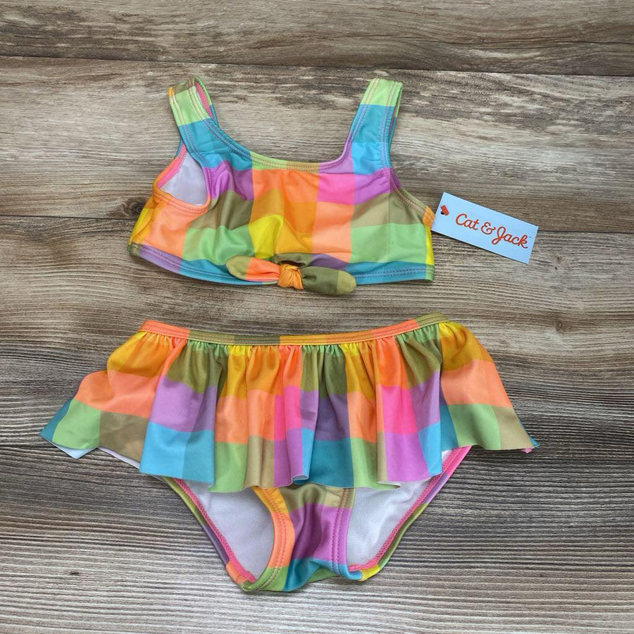 NEW Cat & Jack 2pc Plaid Swimsuit Set sz 5T - Me 'n Mommy To Be
