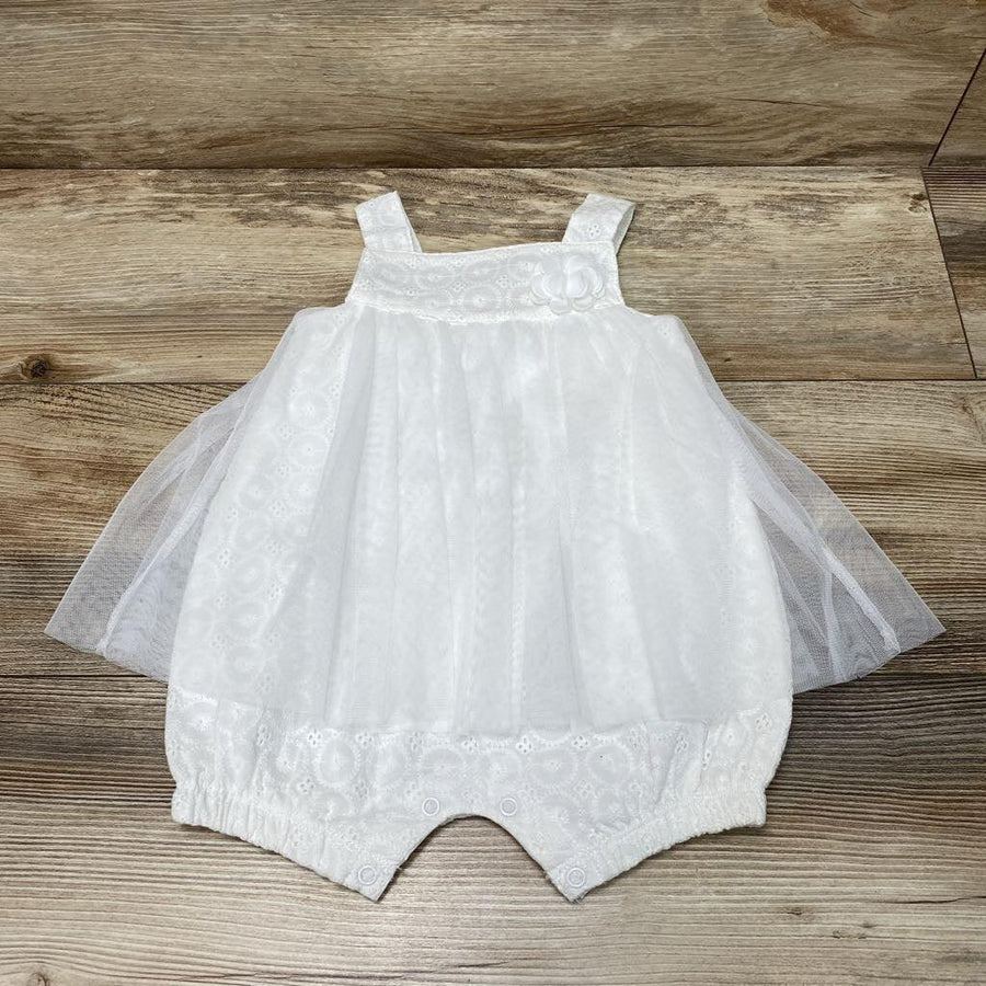 NEW First Impressions Eyelet & Tulle Dress Romper sz 12m - Me 'n Mommy To Be