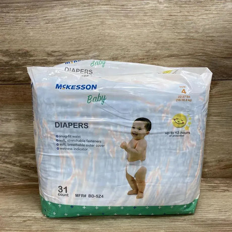 NEW McKesson Disposable Baby Diapers Moderate Absorbency 31ct. - Me 'n Mommy To Be